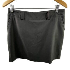 Nike Golf Skort Size Medium Black Zip Side Closure Fitted Golf Sport Performance